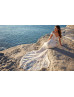 Ivory Lace Tulle Unusual Wedding Dress With Removable Train